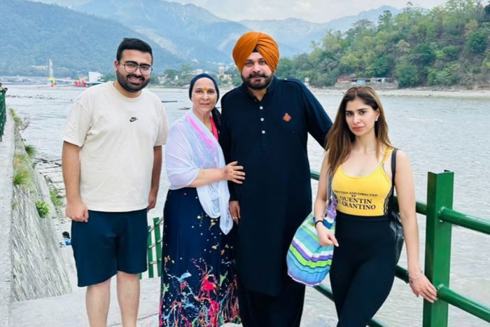 ‘Fulfilling my wife’s desire’: Navjot Singh Sidhu shares pics from his family trip to Rishikesh