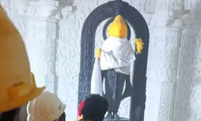 First glimpse of Ram Lalla idol inside Ayodhya temple’s sanctum sanctorum revealed